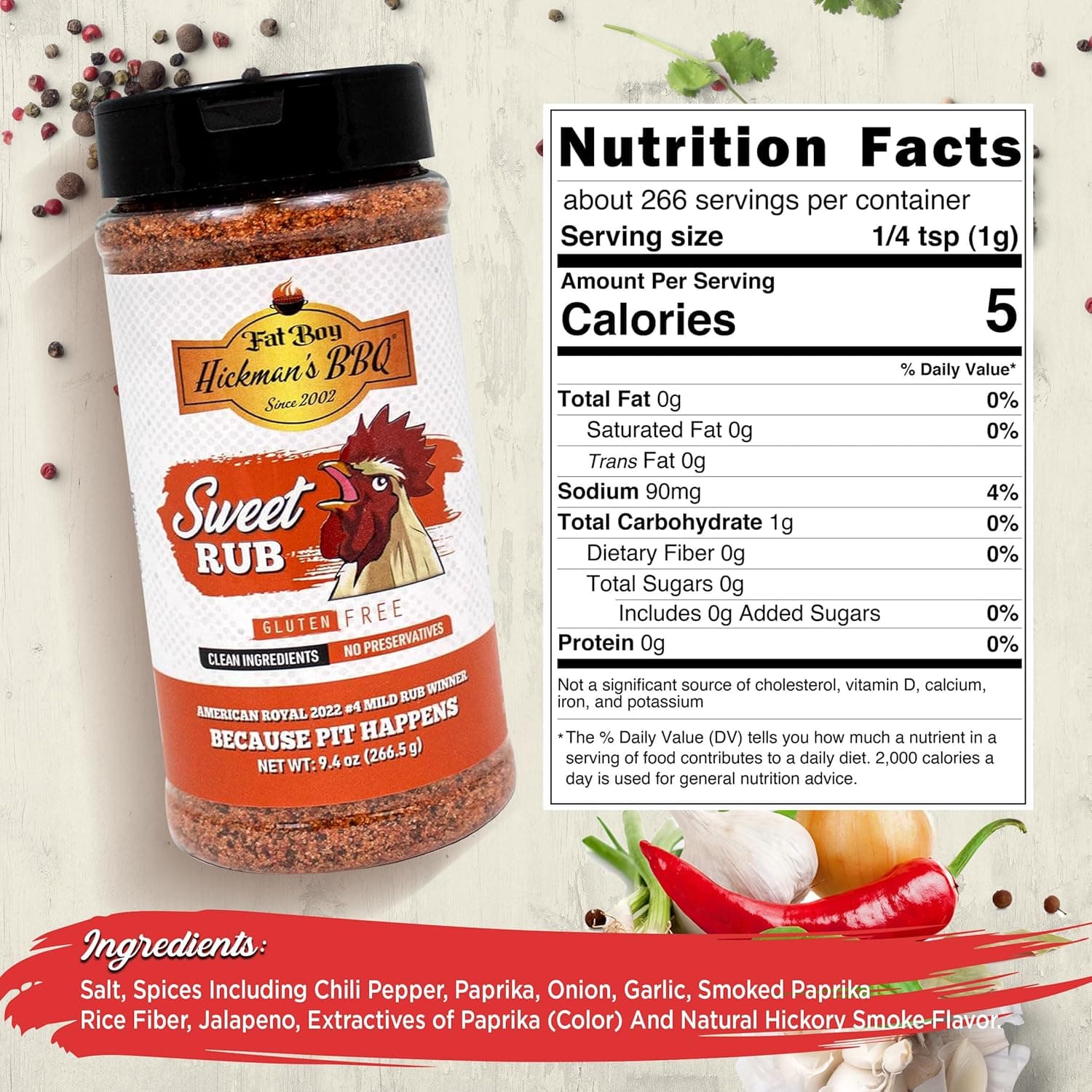 Sweet Natural Gluten Free BBQ Rub 9.4 oz thumbnail 5
